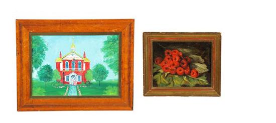 TWO SMALL PAINTINGS AMERICAN  1219ec