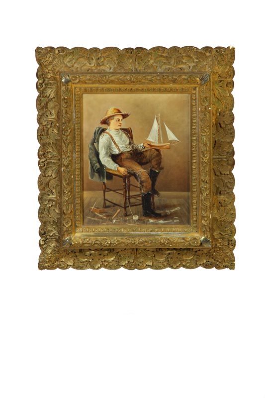 TWO PAINTINGS (AMERICAN  EARLY