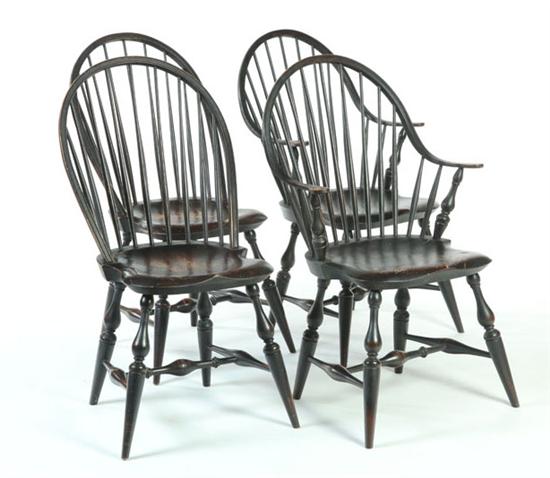 SET OF FOUR WINDSOR STYLE CHAIRS  121a30