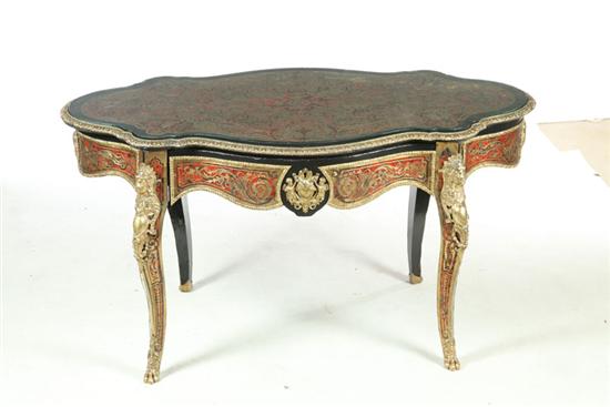 BOULLE DECORATED LIBRARY TABLE  121a84