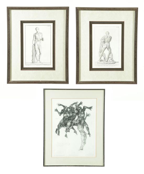 THREE PRINTS OF NUDES Etching 121acb