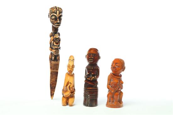 FOUR IVORY CARVINGS Africa 1st 121adf