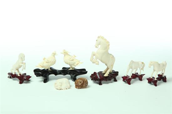 EIGHT IVORY ANIMALS Asian 1st 121ae7