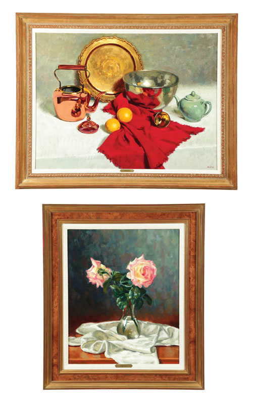 TWO STILL LIFES BY GREGORY HULL 121b06