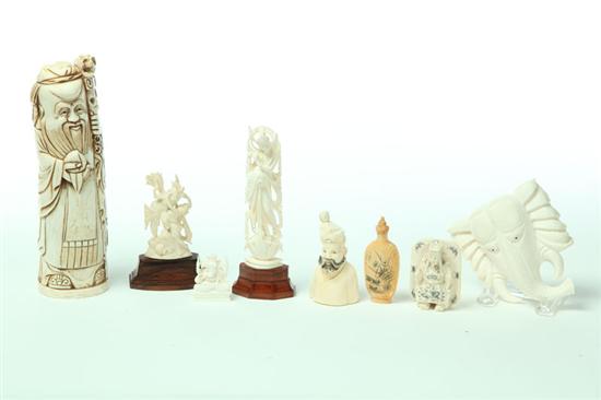 EIGHT IVORY CARVINGS Asian 1st 121b15