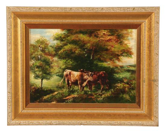 TWO COWS BY HODGSON (AMERICAN OR