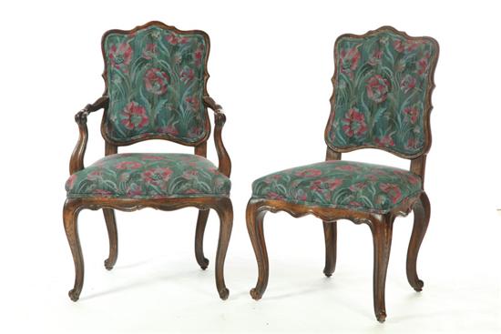 SET OF FIVE FRENCH STYLE CHAIRS  121b80