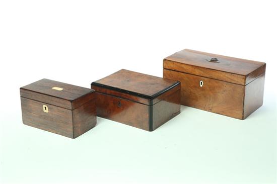 THREE BOXES.  European  19th century.