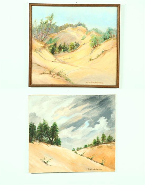 TWO PAINTINGS BY CHRISTINA ACKERMAN 121c17