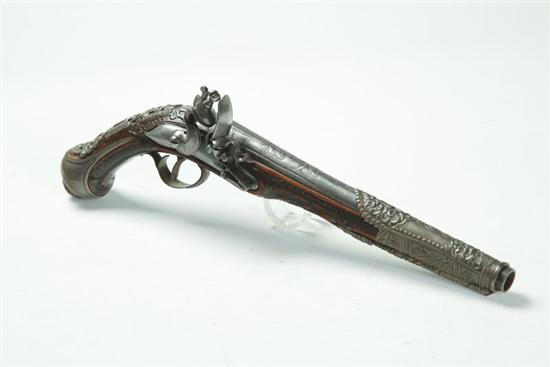 FLINTLOCK PISTOL.  European  early 19th