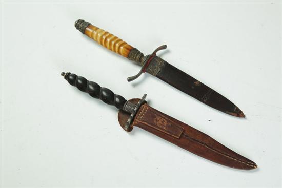 TWO KNIVES.  European  19th-20th century.