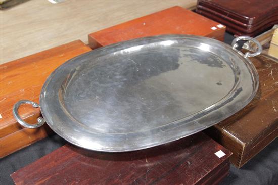 STERLING SILVER TRAY. Handled tray impressed