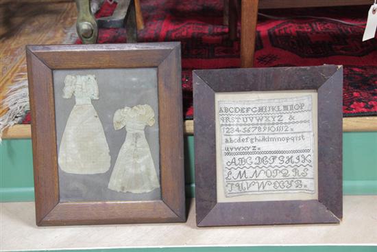 TWO FRAMED PIECES: A SAMPLER AND