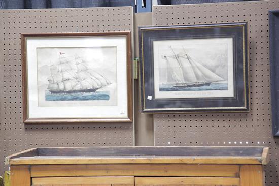 TWO CURRIER AND IVES PRINTS. Both medium