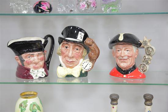 THREE ROYAL DOULTON CHARACTER MUGS.