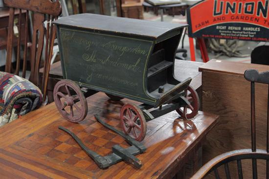 PAINTED WOODEN WAGON Toy or advertising 121e8f