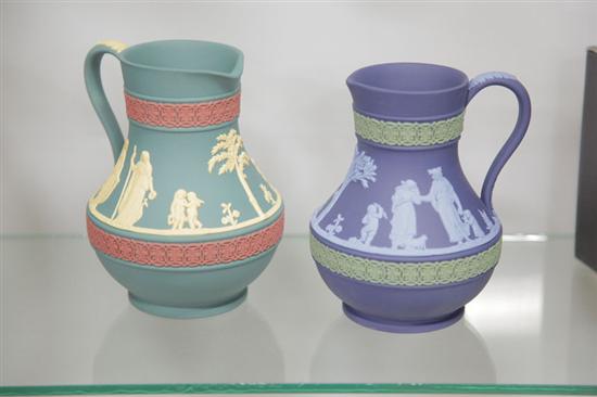 TWO WEDGWOOD ETRUSCAN PITCHERS  121e9c