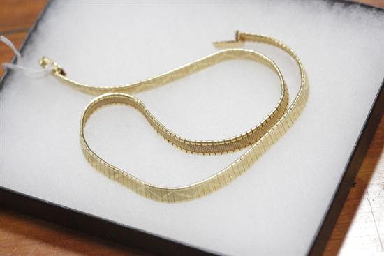 GOLD NECKLACE. Omega style necklace