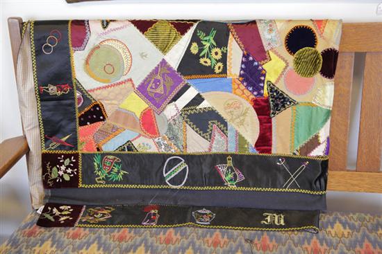 CRAZY QUILT Profusely embroidered 121edc
