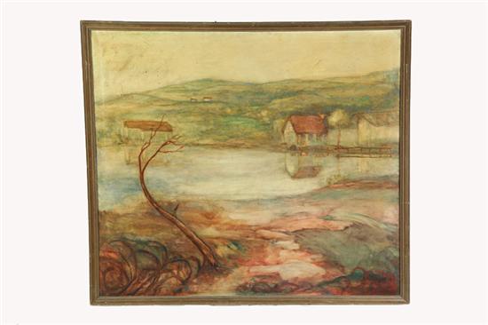 LAKESIDE SCENE (AMERICAN SCHOOL  1ST