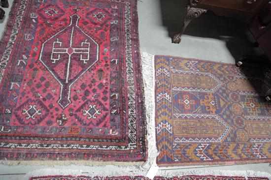 TWO ORIENTAL STYLE RUGS. Both area