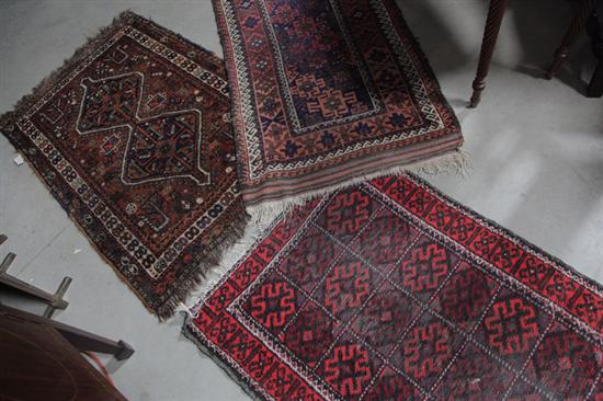 THREE ORIENTAL STYLE RUGS Three 121f59