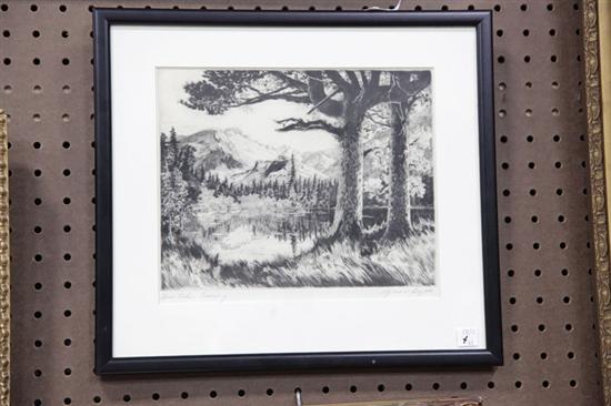 LYMAN BYXBE ETCHING Bear Lake 121f8b