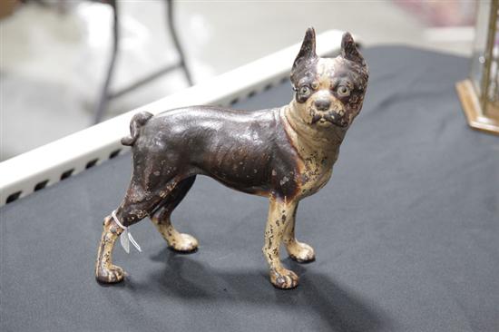 BOSTON TERRIER DOG CAST IRON DOORSTOP.