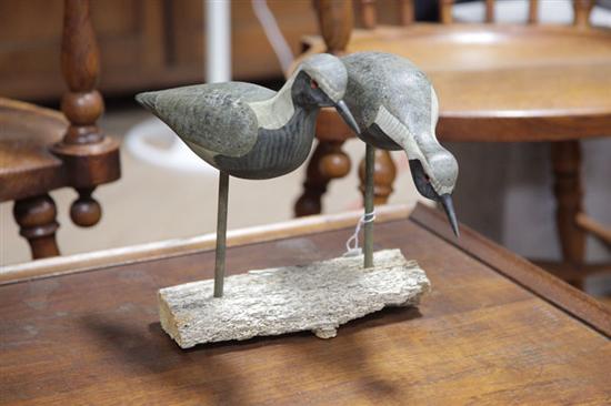 PAIR OF H.V. SHOURDS DECOYS. Contemporary