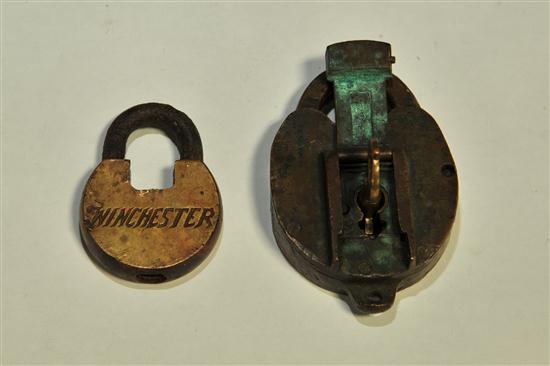 TWO LOCKS. American  late 19th-early