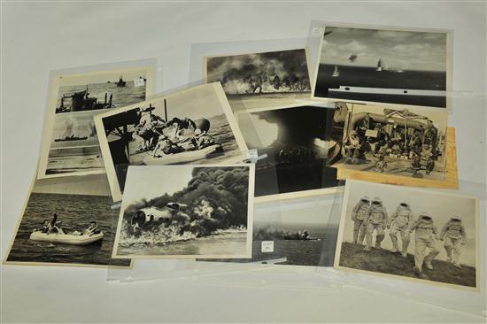 ELEVEN WWII PRESS PHOTOS. American