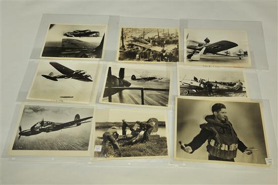 NINE WWII PRESS PHOTOS. American