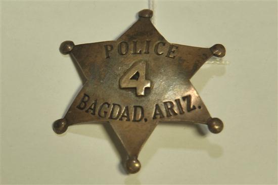 BAGDAD ARIZONA POLICE BADGE American 122084