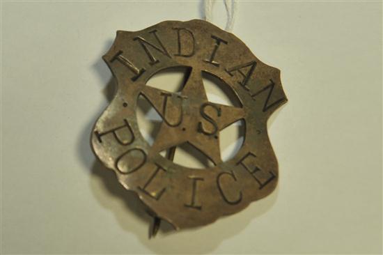 U.S. INDIAN POLICE BADGE. American