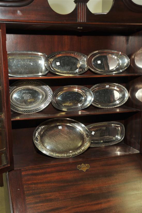 EIGHT STERLING SILVER BREAD TRAYS  1220bb
