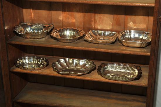 SEVEN STERLING SILVER BOWLS. All