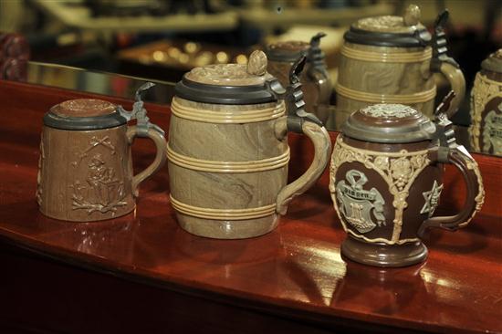 THREE METLACH STEINS. All with