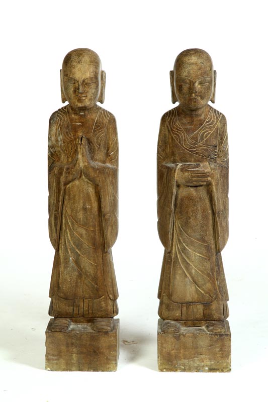 PAIR OF STATUES Asian 20th century 1221ab