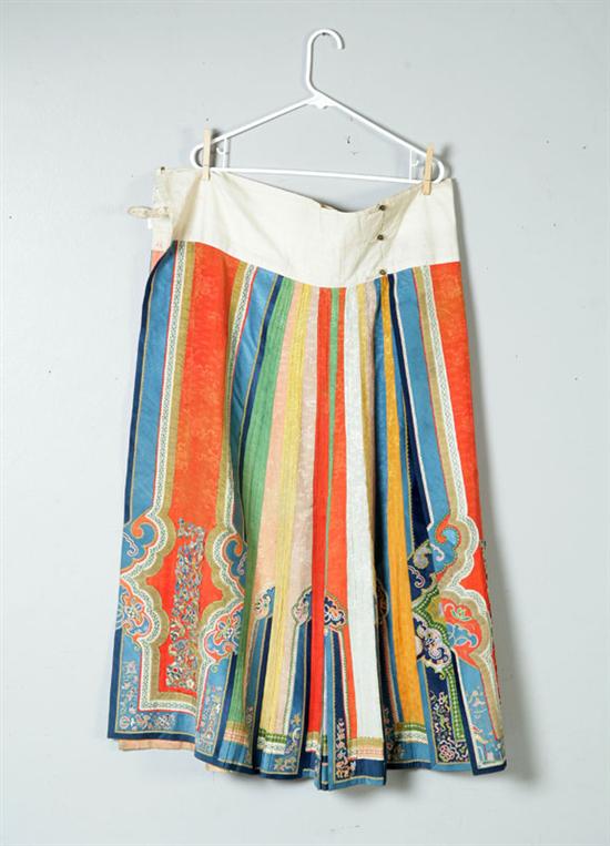 SKIRT.  China  19th century  silk.