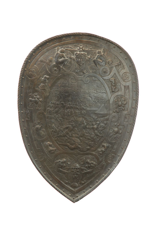 HERALDIC SHIELD PLAQUE.  European