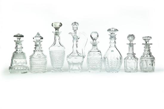 EIGHT DECANTERS.  American or European