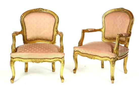 PAIR OF LOUIS XV STYLE ARMCHAIRS  1222a8