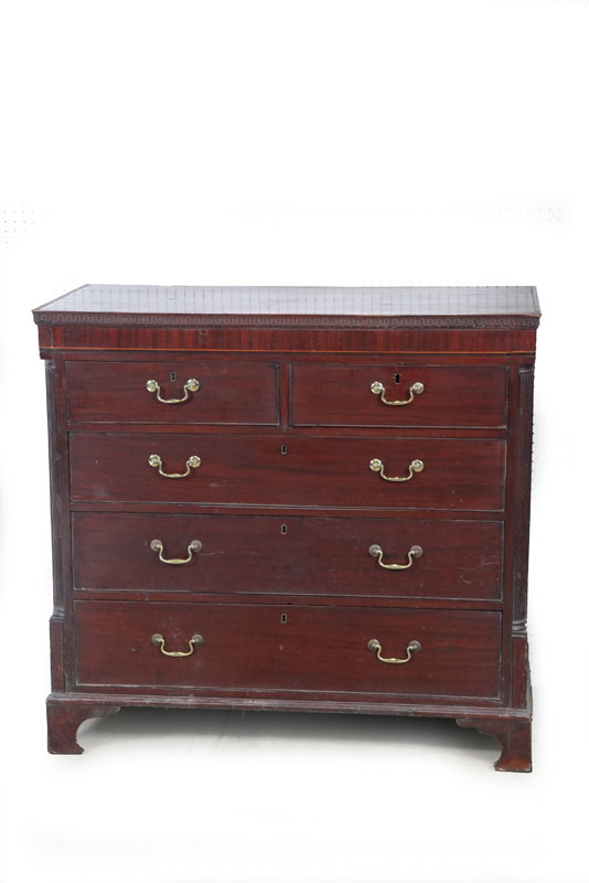 GEORGE III CHEST OF DRAWERS.  English