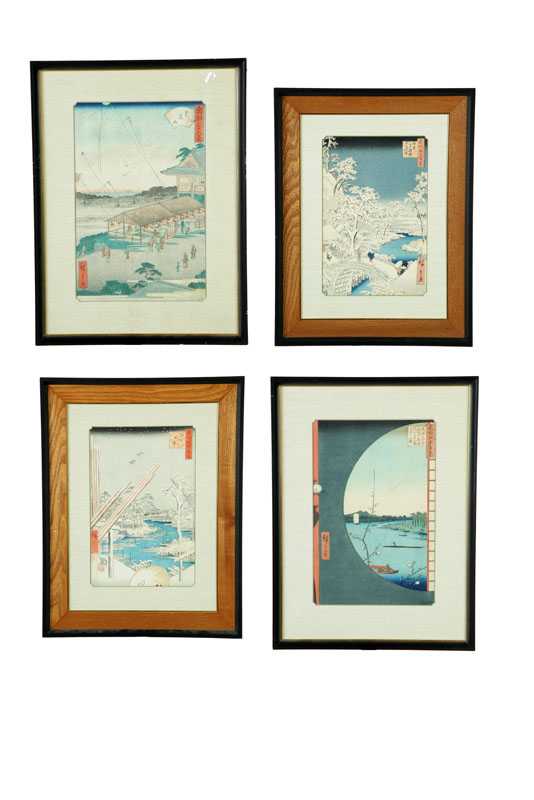 FOUR WOODBLOCK PRINTS Japan  1222f1