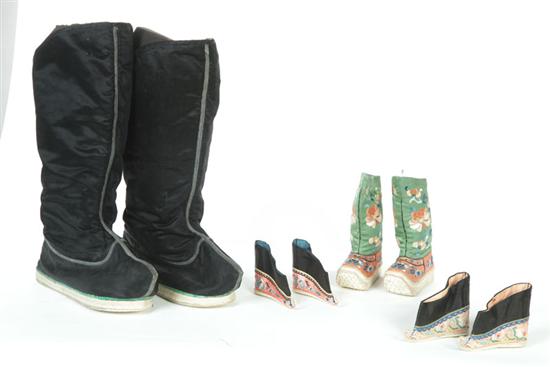 FOUR PAIR OF FOOTWEAR.  China 