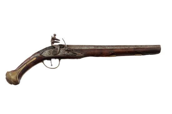 FLINTLOCK PISTOL.  European  18th century.