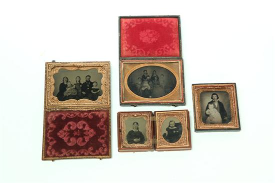 GROUP OF TINTYPE PORTRAITS WITH