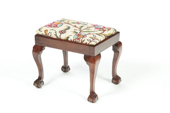 CHIPPENDALE FOOTSTOOL.  American