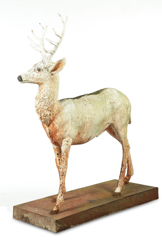 CAST IRON DEER.  Attributed to