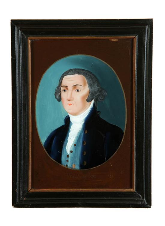 REVERSE GLASS PAINTING OF GEORGE